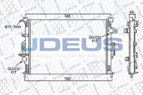 Jdeus 012M34 - Радіатор, охолодження двигуна autocars.com.ua