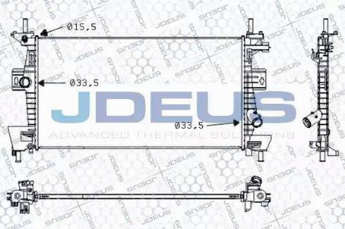 Jdeus 012M38 - Радіатор, охолодження двигуна autocars.com.ua