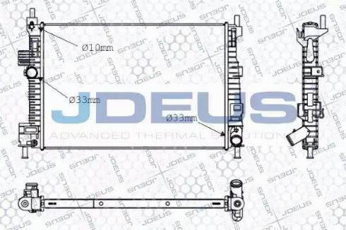 Jdeus 012M42 - Радіатор, охолодження двигуна autocars.com.ua