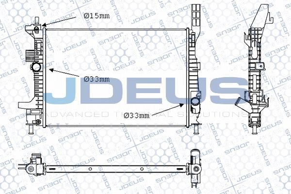 Jdeus 012M45 - Радіатор, охолодження двигуна autocars.com.ua