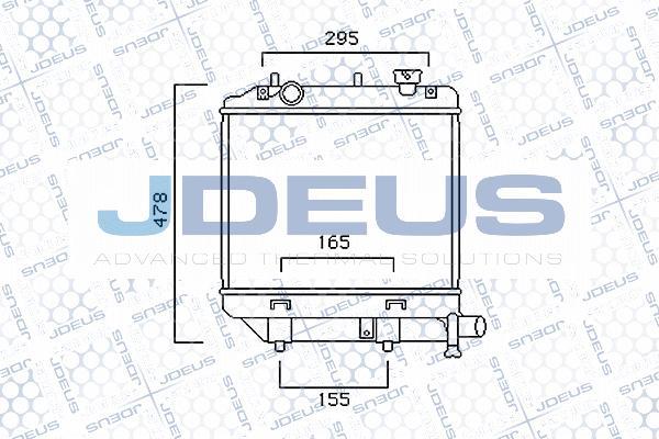 Jdeus 016M31 - Радіатор, охолодження двигуна autocars.com.ua