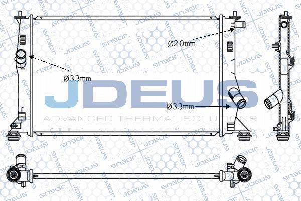 Jdeus 016M38 - Радіатор, охолодження двигуна autocars.com.ua