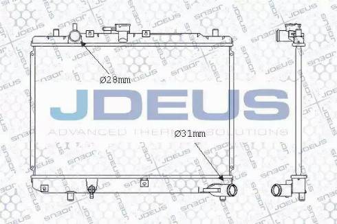 Jdeus 016N10 - Радіатор, охолодження двигуна autocars.com.ua