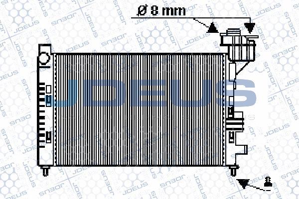 Jdeus 017M28 - Радіатор, охолодження двигуна autocars.com.ua