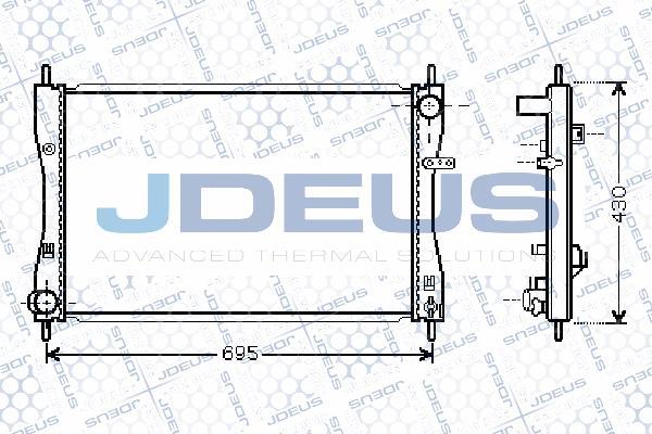 Jdeus 018M39 - Радіатор, охолодження двигуна autocars.com.ua