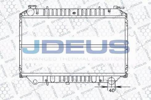 Jdeus 019B22 - Радіатор, охолодження двигуна autocars.com.ua