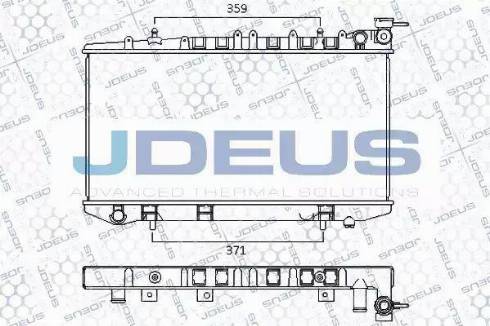 Jdeus 019M49 - Радіатор, охолодження двигуна autocars.com.ua