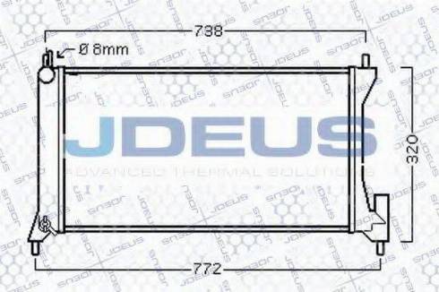 Jdeus 020M11 - Радіатор, охолодження двигуна autocars.com.ua