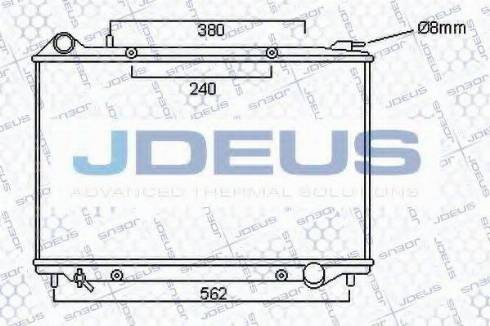 Jdeus 020M34 - Радіатор, охолодження двигуна autocars.com.ua