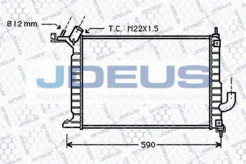Jdeus 020M50 - Радіатор, охолодження двигуна autocars.com.ua