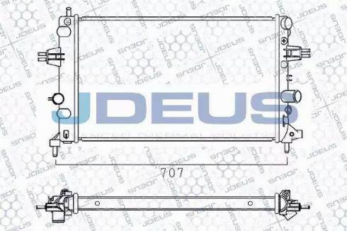 Jdeus 020M64 - Радіатор, охолодження двигуна autocars.com.ua