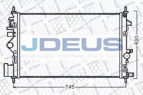 Jdeus 020M70 - Радіатор, охолодження двигуна autocars.com.ua