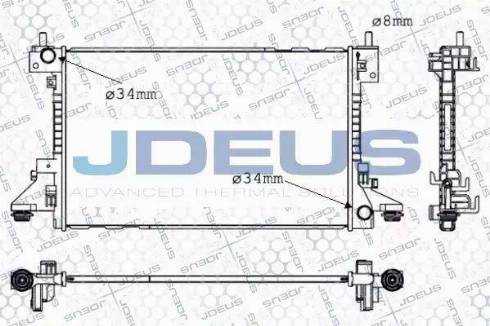 Jdeus 020M80 - Радіатор, охолодження двигуна autocars.com.ua