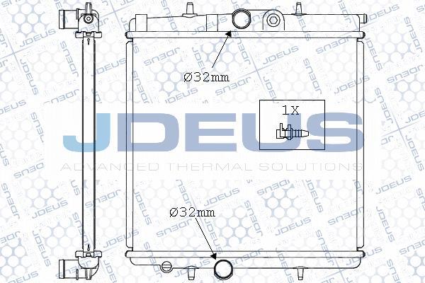 Jdeus 021M36A - Радіатор, охолодження двигуна autocars.com.ua