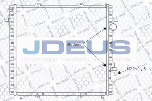 Jdeus 023B46A - Радіатор, охолодження двигуна autocars.com.ua