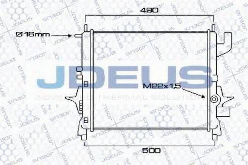 Jdeus 023M12 - Радіатор, охолодження двигуна autocars.com.ua