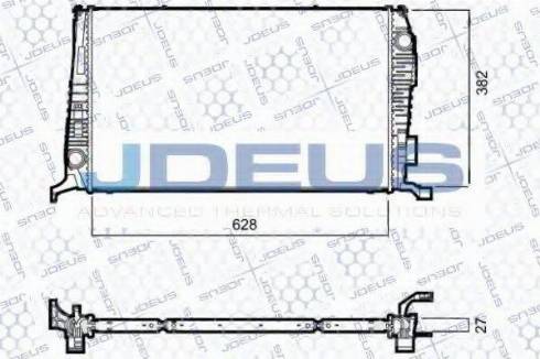 Jdeus 023M52 - Радіатор, охолодження двигуна autocars.com.ua