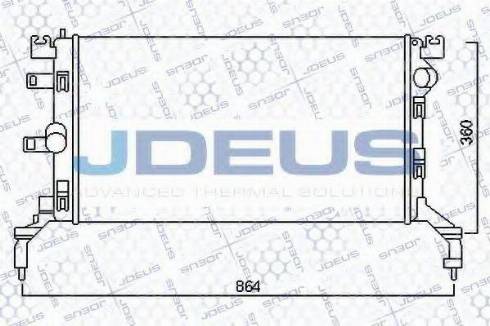 Jdeus 023M87 - Радіатор, охолодження двигуна autocars.com.ua