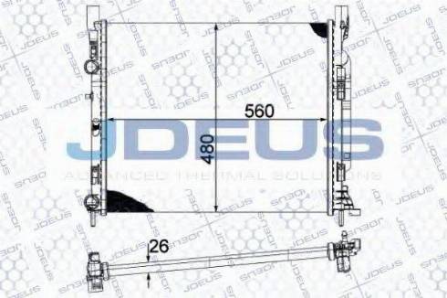 Jdeus 023M94A - Радіатор, охолодження двигуна autocars.com.ua