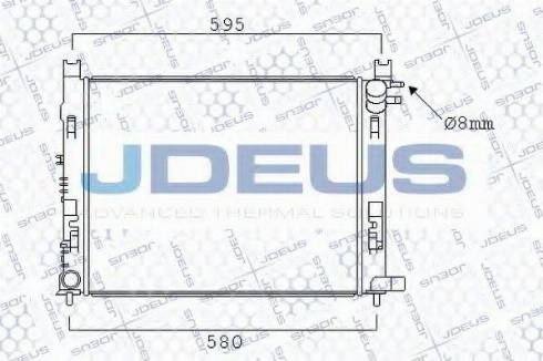 Jdeus 023M95 - Радіатор, охолодження двигуна autocars.com.ua