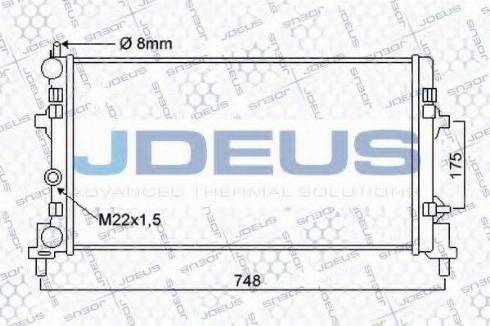Jdeus 025M29 - Радіатор, охолодження двигуна autocars.com.ua