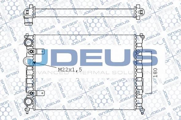 Jdeus 025V10 - Радіатор, охолодження двигуна autocars.com.ua