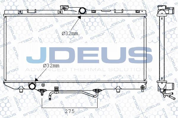 Jdeus 028M10 - Радіатор, охолодження двигуна autocars.com.ua