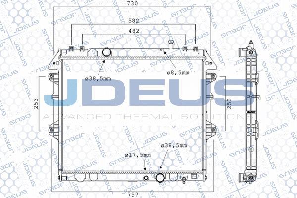 Jdeus 028M69 - Радіатор, охолодження двигуна autocars.com.ua