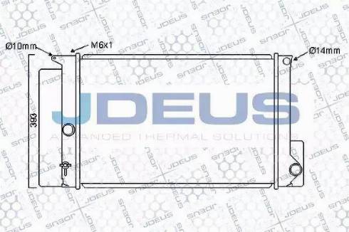 Jdeus 028M70 - Радіатор, охолодження двигуна autocars.com.ua