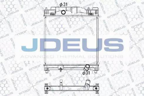 Jdeus 028M73 - Радіатор, охолодження двигуна autocars.com.ua