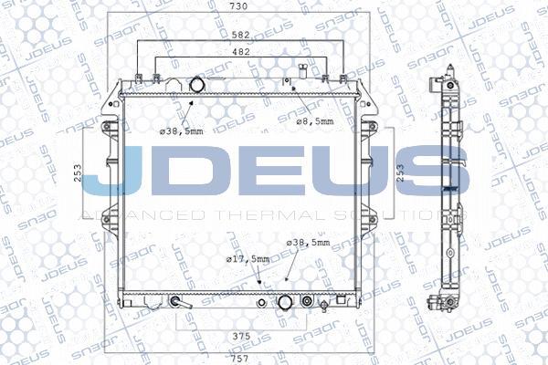 Jdeus 028M85 - Радіатор, охолодження двигуна autocars.com.ua