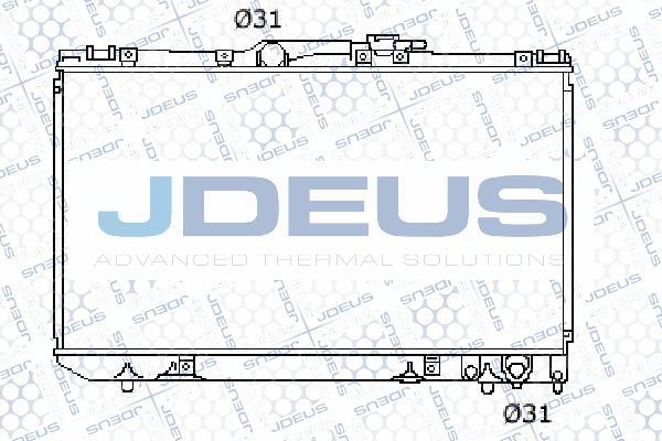 Jdeus 028N25 - Радіатор, охолодження двигуна autocars.com.ua