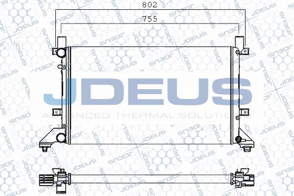 Jdeus 030M17 - Радіатор, охолодження двигуна autocars.com.ua