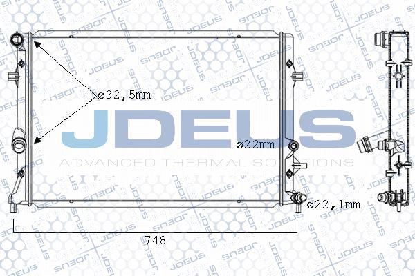 Jdeus 030M55 - Радіатор, охолодження двигуна autocars.com.ua