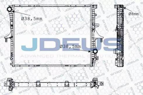 Jdeus 030M57 - Радіатор, охолодження двигуна autocars.com.ua