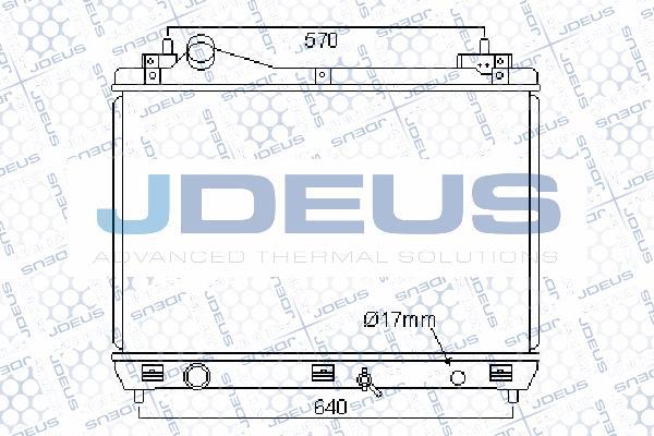 Jdeus 042M18 - Радіатор, охолодження двигуна autocars.com.ua