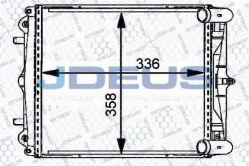 Jdeus 043M10 - Радіатор, охолодження двигуна autocars.com.ua