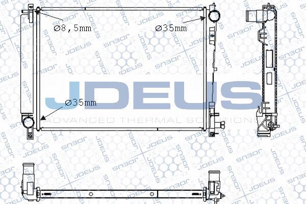 Jdeus 053M08 - Радіатор, охолодження двигуна autocars.com.ua