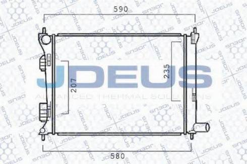 Jdeus 054M45A - Радіатор, охолодження двигуна autocars.com.ua