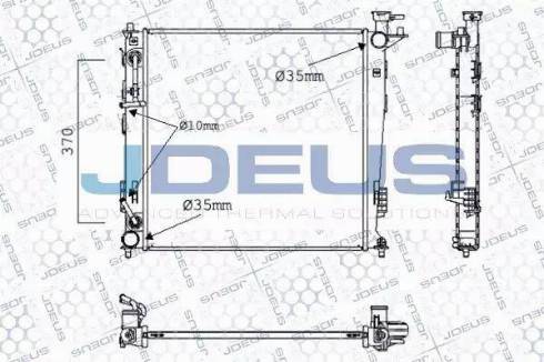 Jdeus 054M51 - Радіатор, охолодження двигуна autocars.com.ua