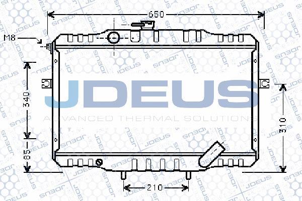 Jdeus 054M70 - Радіатор, охолодження двигуна autocars.com.ua