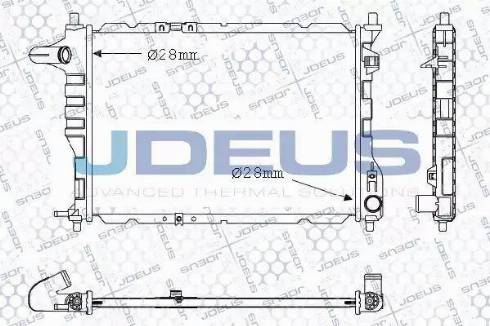 Jdeus 056M11 - Радіатор, охолодження двигуна autocars.com.ua