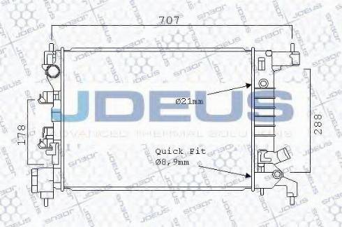 Jdeus 056M15 - Радіатор, охолодження двигуна autocars.com.ua