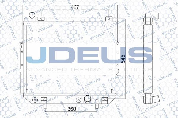 Jdeus 057M01A - Радіатор, охолодження двигуна autocars.com.ua