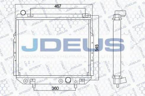 Jdeus 057M01 - Радіатор, охолодження двигуна autocars.com.ua