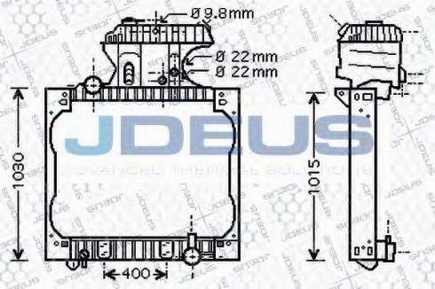Jdeus 115M10 - Радіатор, охолодження двигуна autocars.com.ua