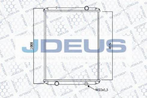 Jdeus 123M03B - Радіатор, охолодження двигуна autocars.com.ua