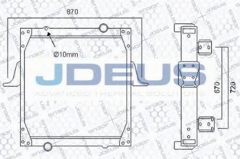 Jdeus 123M03 - Радіатор, охолодження двигуна autocars.com.ua