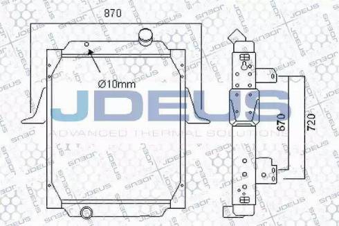 Jdeus 123M14 - Радиатор, охлаждение двигателя autodnr.net