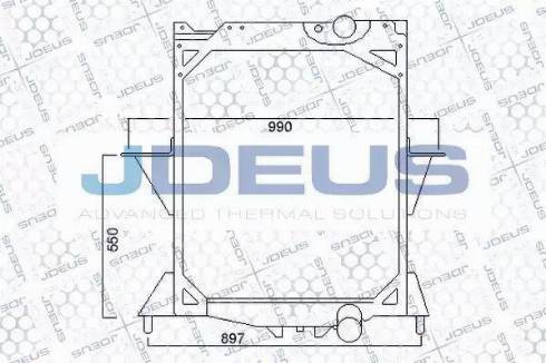 Jdeus 131M12 - Радиатор, охлаждение двигателя autodnr.net